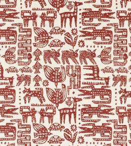 Twycross Fabric by Scion Brick