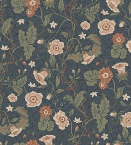 Ulla Wallpaper by Sandberg Midnight Ulla Wallpaper by Sandberg Midnight