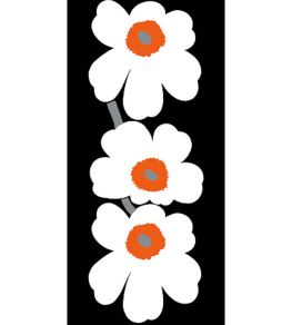 Unikko 60th Anniversary Mural by Marimekko Black Unikko 60th Anniversary Mural by Marimekko Black