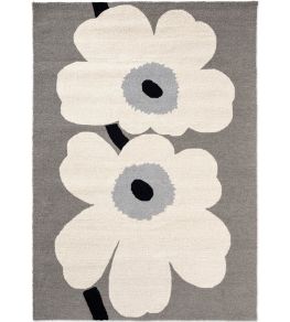 Unikko Anniversary Outdoor Rug by Marimekko Grey Unikko Anniversary Outdoor Rug by Marimekko Grey