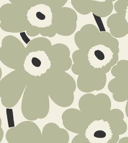 Unikko Wallpaper by Marimekko Green Unikko Wallpaper by Marimekko Green