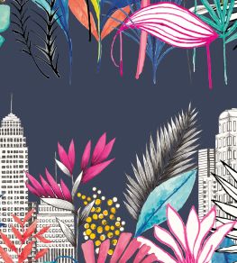 Urban Tropic Wallpaper by Ohpopsi Midnight Urban Tropic Wallpaper by Ohpopsi Midnight
