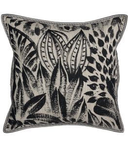 Valarta Cushion 45 x 45cm by Maison Casamance Noir Valarta Cushion 45 x 45cm by Maison Casamance Noir
