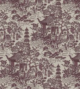 V&A Pagoda Fabric by Arley House Berry V&A Pagoda Fabric by Arley House Berry