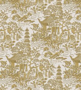 V&A Pagoda Fabric by Arley House Gold