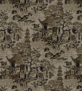 V&A Pagoda Fabric by Arley House Mocha V&A Pagoda Fabric by Arley House Mocha