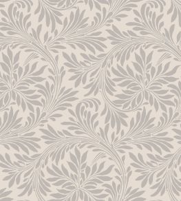V&A Rolling Leaves Fabric by Arley House Beige