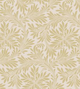 V&A Rolling Leaves Fabric by Arley House Gold