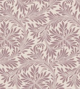 V&A Rolling Leaves Fabric by Arley House Pink