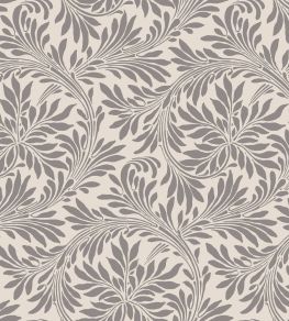V&A Rolling Leaves Fabric by Arley House Taupe