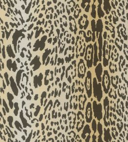 Velours Leopard Fabric by Nobilis Beige