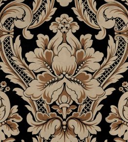 Venetian Damask Wallpaper by Coordonne Onyx Venetian Damask Wallpaper by Coordonne Onyx