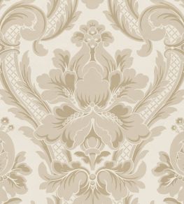 Venetian Damask Wallpaper by Coordonne Stone Venetian Damask Wallpaper by Coordonne Stone