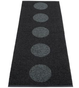 Vera 2.0 Runner Rug by Pappelina Black/Black Metallic Vera 2.0 Runner Rug by Pappelina Black/Black Metallic