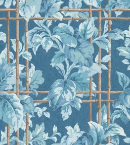 Verdant Trellis Wallpaper by Woodchip & Magnolia Denim Blue