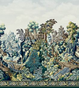 Verdure Tapestry Mural by Cole & Son Viridian