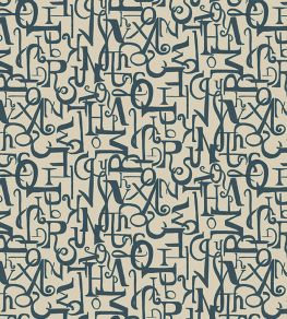 Verso Wallpaper by Tres Tintas Azul oscuro Verso Wallpaper by Tres Tintas Azul oscuro