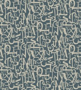 Verso Wallpaper by Tres Tintas Azul oscuro Verso Wallpaper by Tres Tintas Azul oscuro