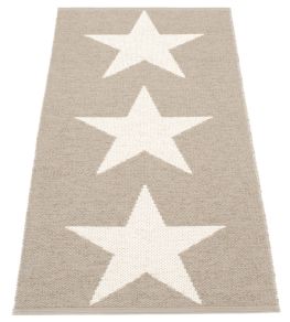 Viggo One Rug by Pappelina Warm Grey/Vanilla