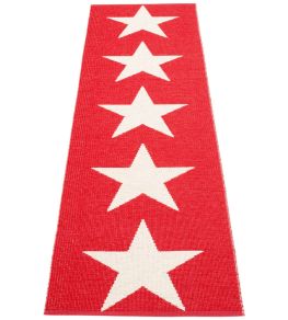Viggo One Runner Rug by Pappelina Red/Vanilla Viggo One Runner Rug by Pappelina Red/Vanilla