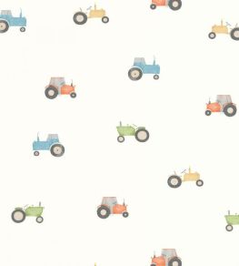Vintage Tractor Wallpaper by Casadeco Multicolore Vintage Tractor Wallpaper by Casadeco Multicolore