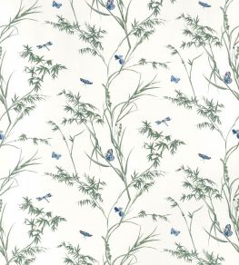 Virginia Fabric by Thibaut Blue and Green Virginia Fabric by Thibaut Blue and Green