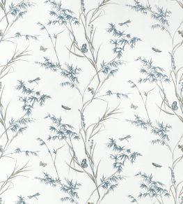 Virginia Fabric by Thibaut Cream and Aqua Virginia Fabric by Thibaut Cream and Aqua