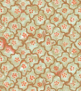 Vivienne Love Andreas Wallpaper by Cole & Son Mint & Tangerine Vivienne Love Andreas Wallpaper by Cole & Son Mint & Tangerine