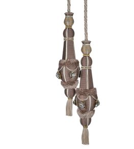 Volanges Double Tassels Tieback Trimming by Houles Brun Vision Volanges Double Tassels Tieback Trimming by Houles Brun Vision