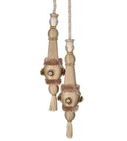 Volanges Double Tassels Tieback Trimming by Houles Grege Bertin Volanges Double Tassels Tieback Trimming by Houles Grege Bertin