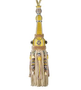 Volanges Tassel Tieback Trimming by Houles Jaune Celeste Volanges Tassel Tieback Trimming by Houles Jaune Celeste