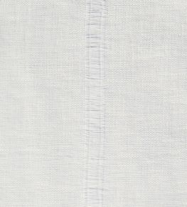 Sheer Linen Drawn Thread Fabric by Volga Linen White
