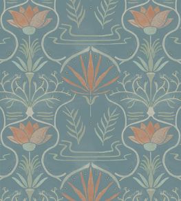 Voysey Wallpaper by Tres Tintas Light blue