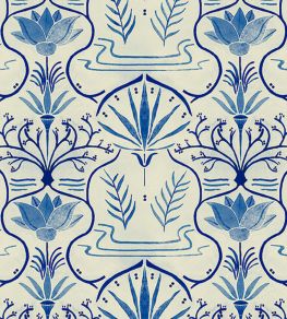 Voysey Wallpaper by Tres Tintas Dark blue Voysey Wallpaper by Tres Tintas Dark blue
