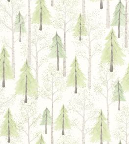 Walk In The Forest Wallpaper by Casadeco Vert Amande