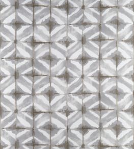 Water Blocks Fabric by Thibaut Grey