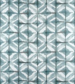 Water Blocks Fabric by Thibaut Mineral Water Blocks Fabric by Thibaut Mineral
