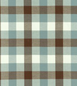 Watercolour Check Fabric by Ian Mankin Brown/Mist