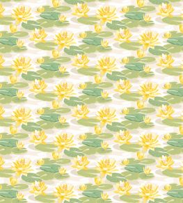 Waterlily Wallpaper by Ohpopsi Linen & Amber Waterlily Wallpaper by Ohpopsi Linen & Amber