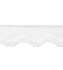 Wave Tape Trimming by Thibaut White on White