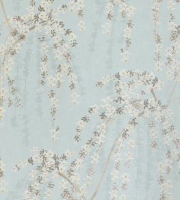 Weeping Blossom Wallpaper by Thibaut Blue Weeping Blossom Wallpaper by Thibaut Blue
