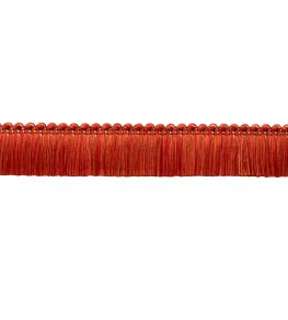 Westport Brush Fringe Trimming by Samuel & Sons Red Coral