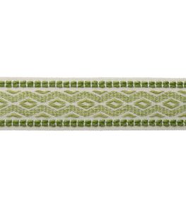Westport Diamond Border Trimming by Samuel & Sons Spring Green