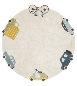 Wheels Rug by Lorena Canals Natural Wheels Rug by Lorena Canals Natural