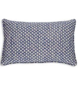 Wicker Cushion by Fermoie Blue Wicker Cushion by Fermoie Blue