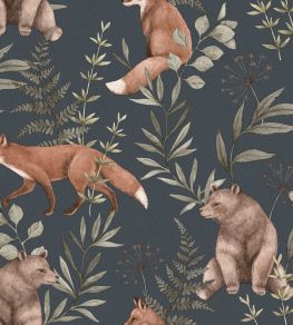 Wild Forest Wallpaper by Borastapeter Navy Wild Forest Wallpaper by Borastapeter Navy