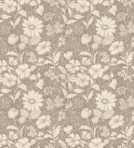 Wild Meadow Fabric by George & Minnie Walnut Wild Meadow Fabric by George & Minnie Walnut