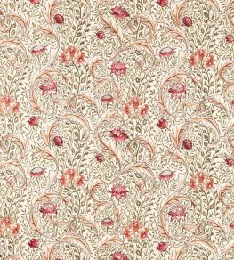 Wild Tulip & Vine Embroidery Fabric by Morris & Co Rose/Bayleaf
