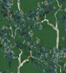 Willow Poem Wallpaper by Coordonne Emerald Willow Poem Wallpaper by Coordonne Emerald