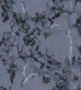 Willow Poem Wallpaper by Coordonne Navy Willow Poem Wallpaper by Coordonne Navy